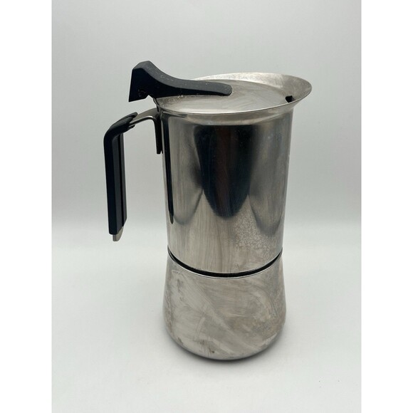 Vintage 1960s Acero Espresso Coffee Percolator Inox 18/10 Stainless Steel Italy - Picture 3 of 7